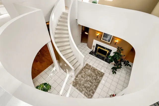 a view of stairs
