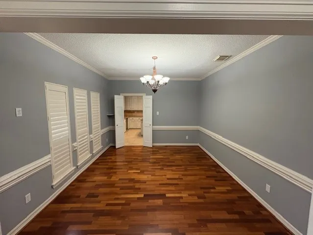 a view of a livingroom with a chandelier
