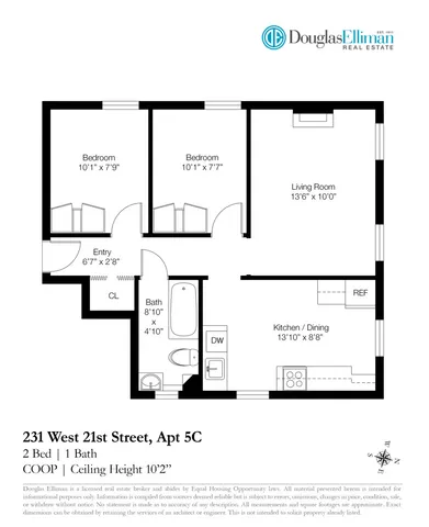 $1,150,000 | 231 West 21st Street, Unit 5C | Chelsea