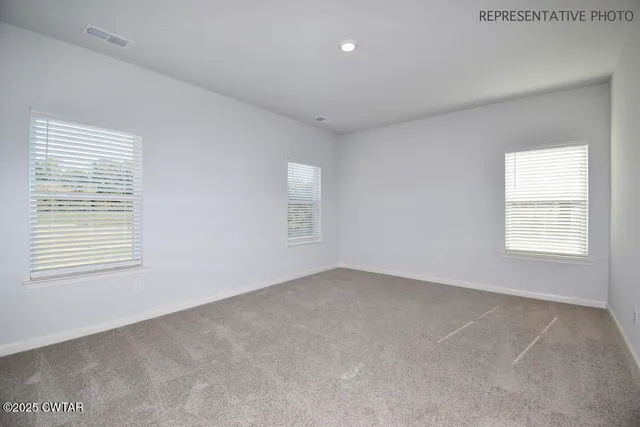 an empty room with a window