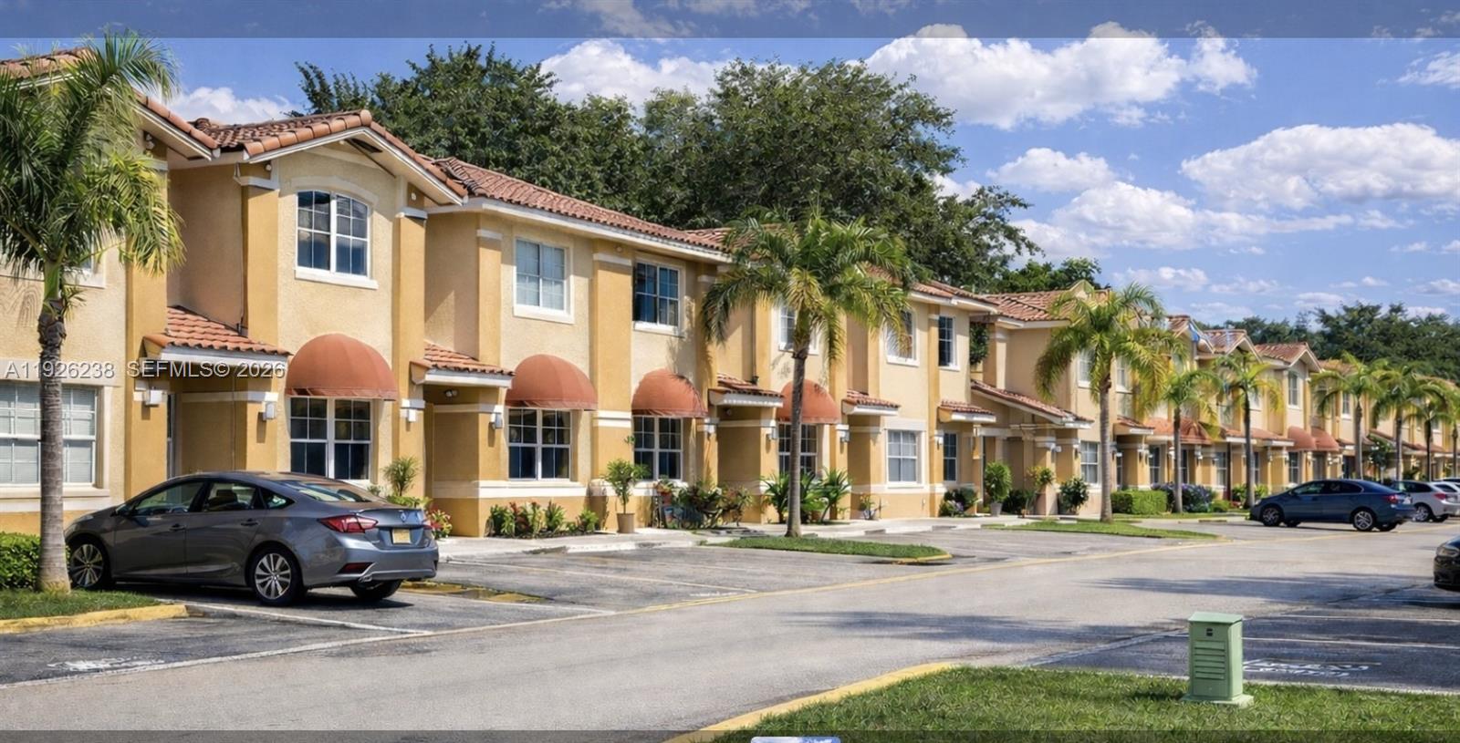 a car parked in front of a building
