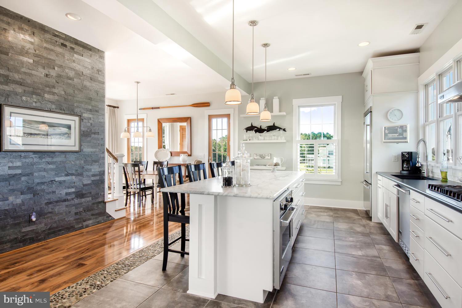 21388 Ferry Landing Road Tilghman, MD 21671 - Photo 24 of 54 Kitchen with slate wall