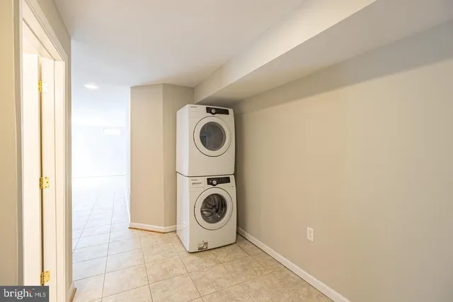 a view of a room with storage area