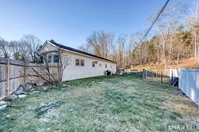 a backyard of a house