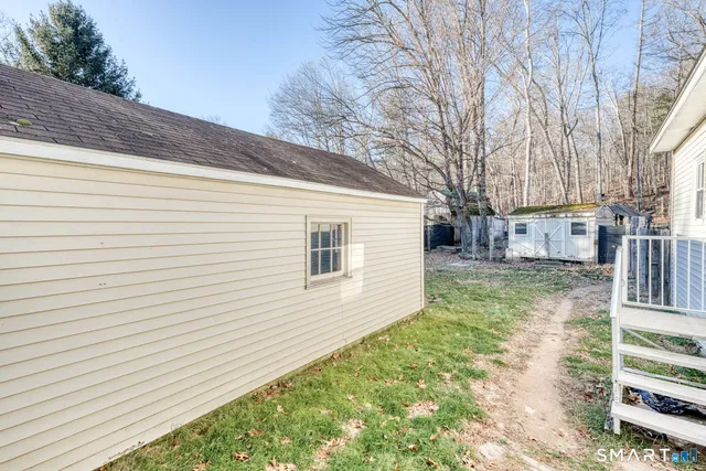 a backyard of a house