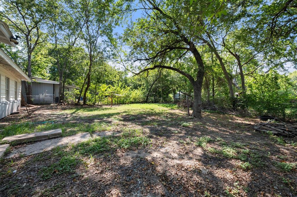1704 Joyce Street Arlington, TX 76010 - Photo 18 of 19 a view of a yard with plants and large trees