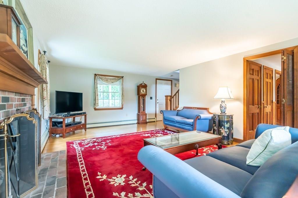 19 Willow Road Boxford, MA 01921 - Photo 17 of 32 a living room with furniture and a flat screen tv