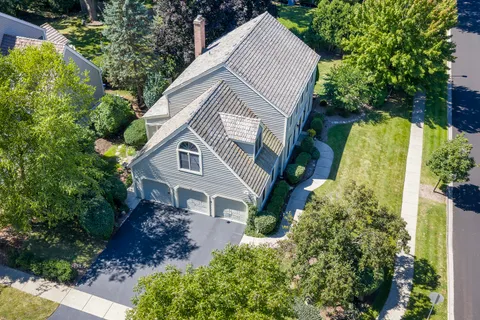 a aerial view of a house