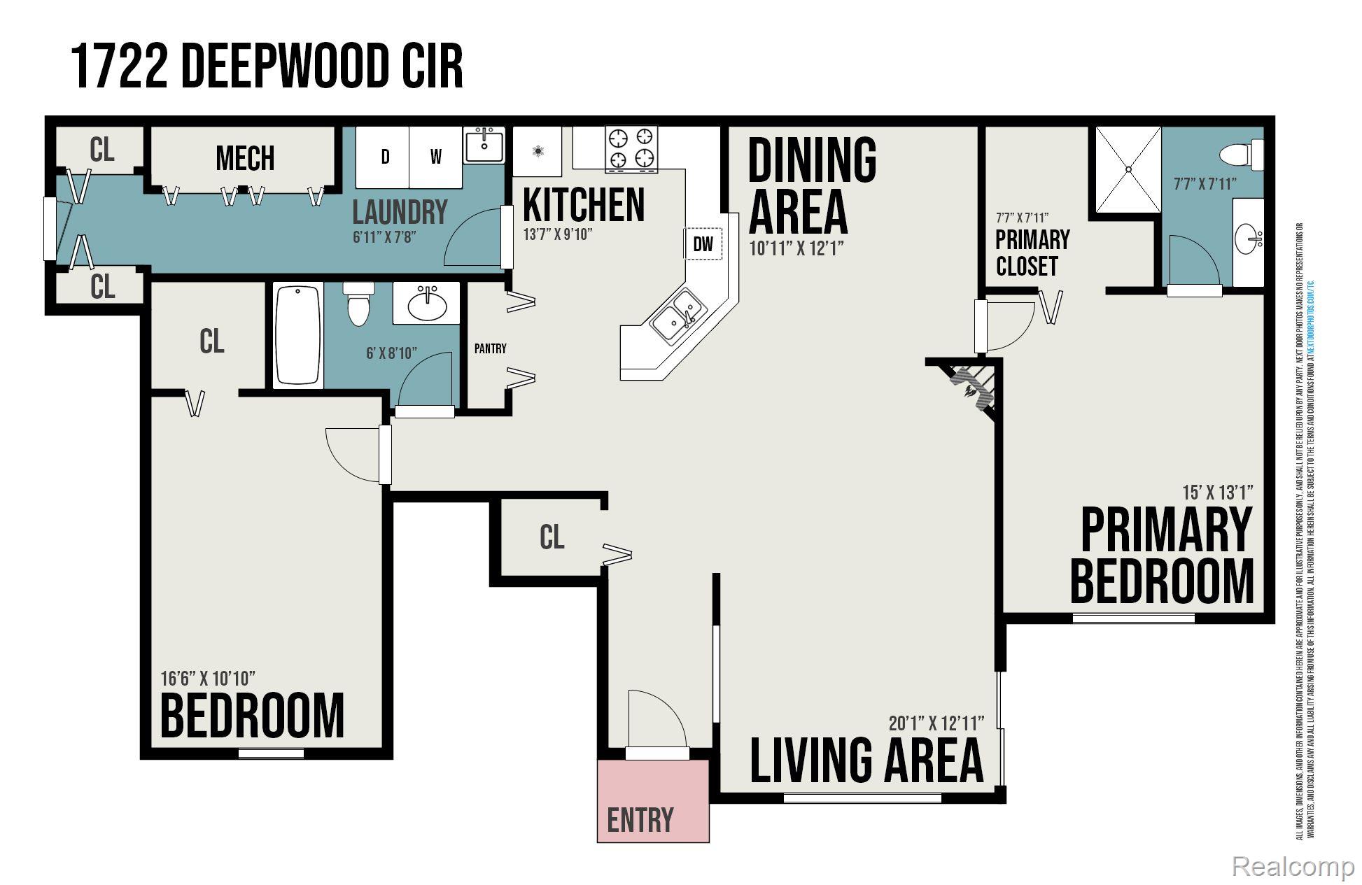 1722 Deepwood Circle Rochester, MI 48307 - Photo 21 of 21 Floor Plan