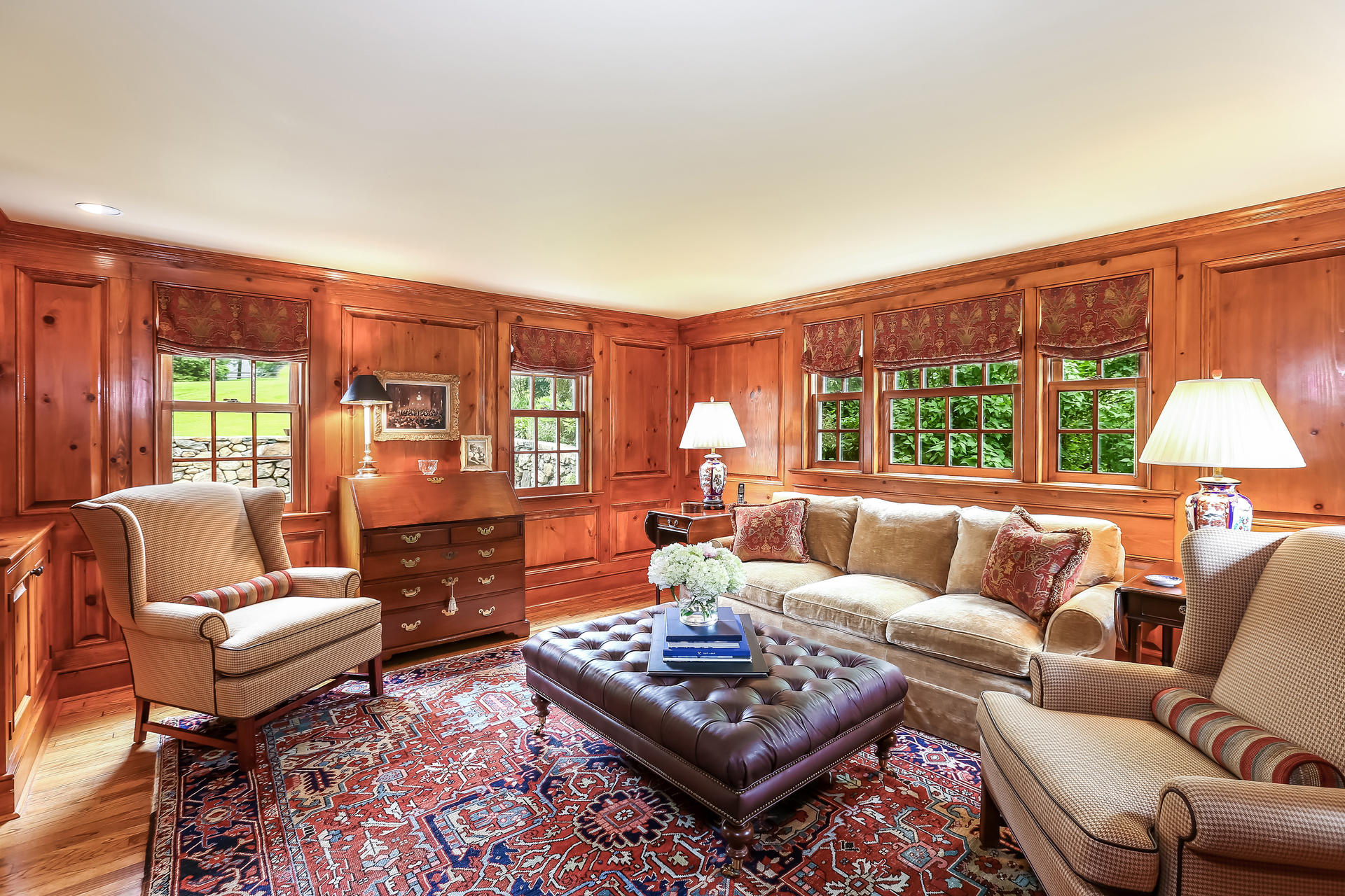 2 Saddle Ridge Road Darien, CT 06820 - Photo 15 of 33 a living room with furniture and a large window