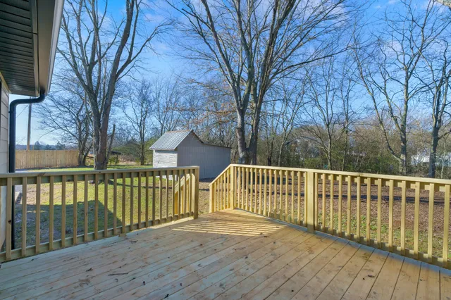 a view of wooden door