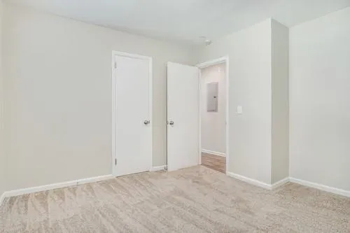 an empty room with a window