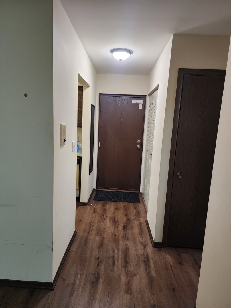 235 North Mill Road, Unit 106B Addison, IL 60101 - Photo 8 of 22 a view of hallway with wooden floor