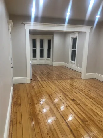 a view of livingroom with wooden floor