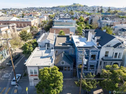 an aerial view of multiple house