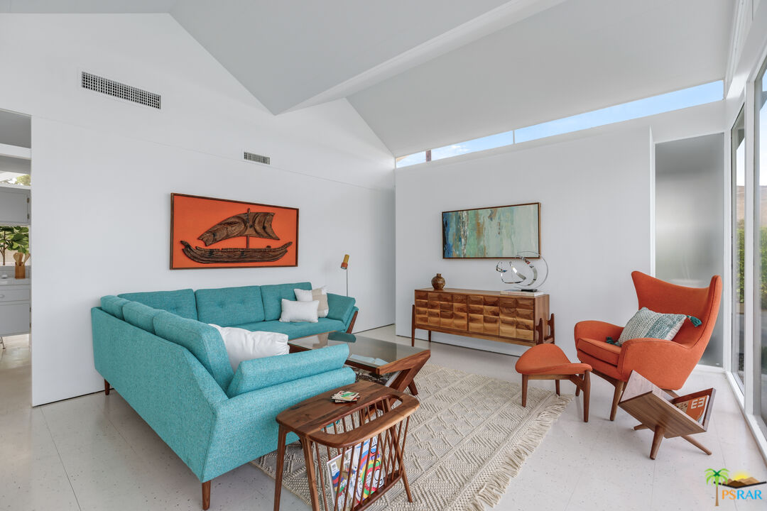 290 East Simms Road Palm Springs, CA 92262 - Photo 17 of 37 a living room with furniture and a flat screen tv