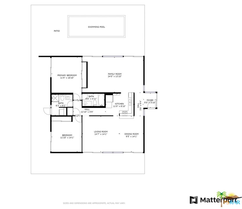 290 East Simms Road Palm Springs, CA 92262 - Photo 37 of 37 a picture of a floor plan