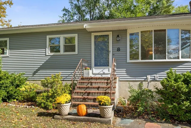 a large tree in middle of the garden