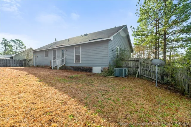 a backyard of a house