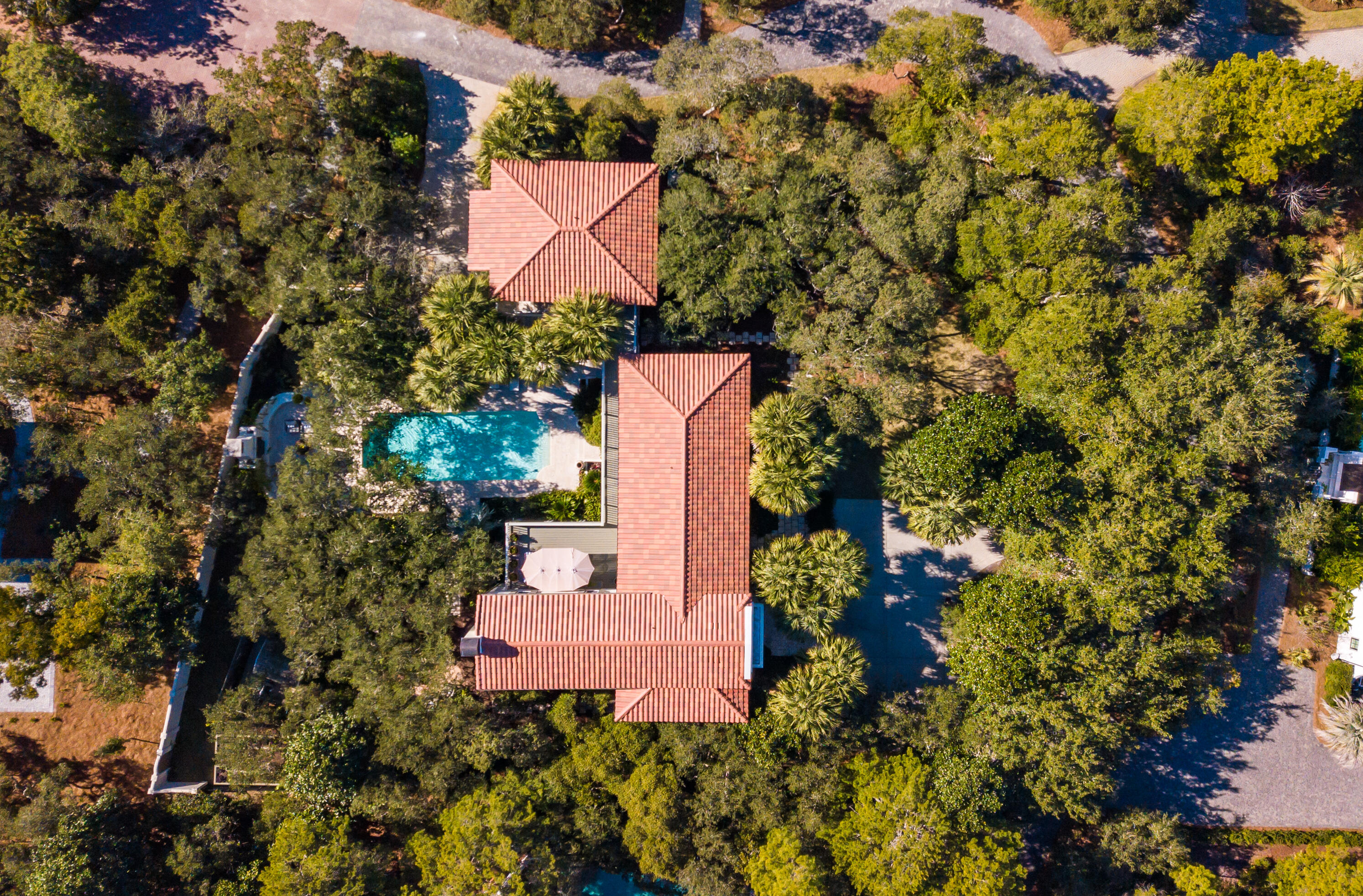 89 Sienna Court Santa Rosa Beach, FL 32459 - Photo 62 of 65 an aerial view of a house with a garden and trees