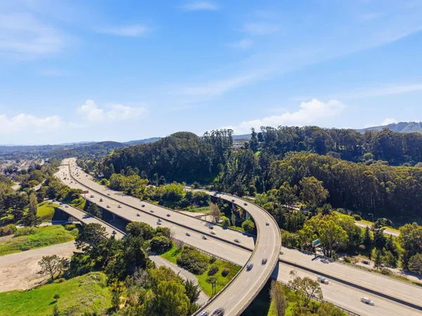 a view of a lake with a mountain in the background