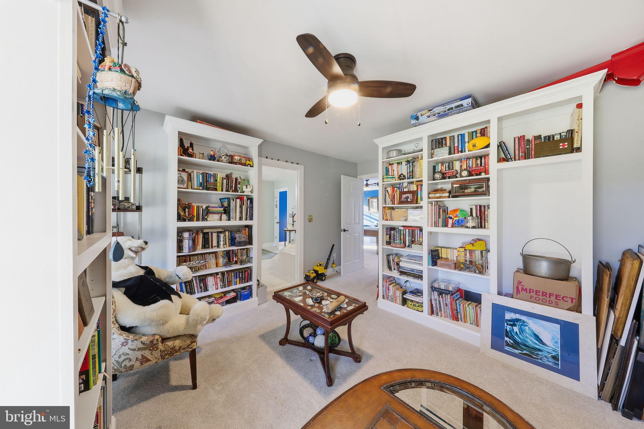 121 Little Eagle Road Centreville, MD 21617 - Photo 33 of 64 a living room with furniture a rug and a book shelf