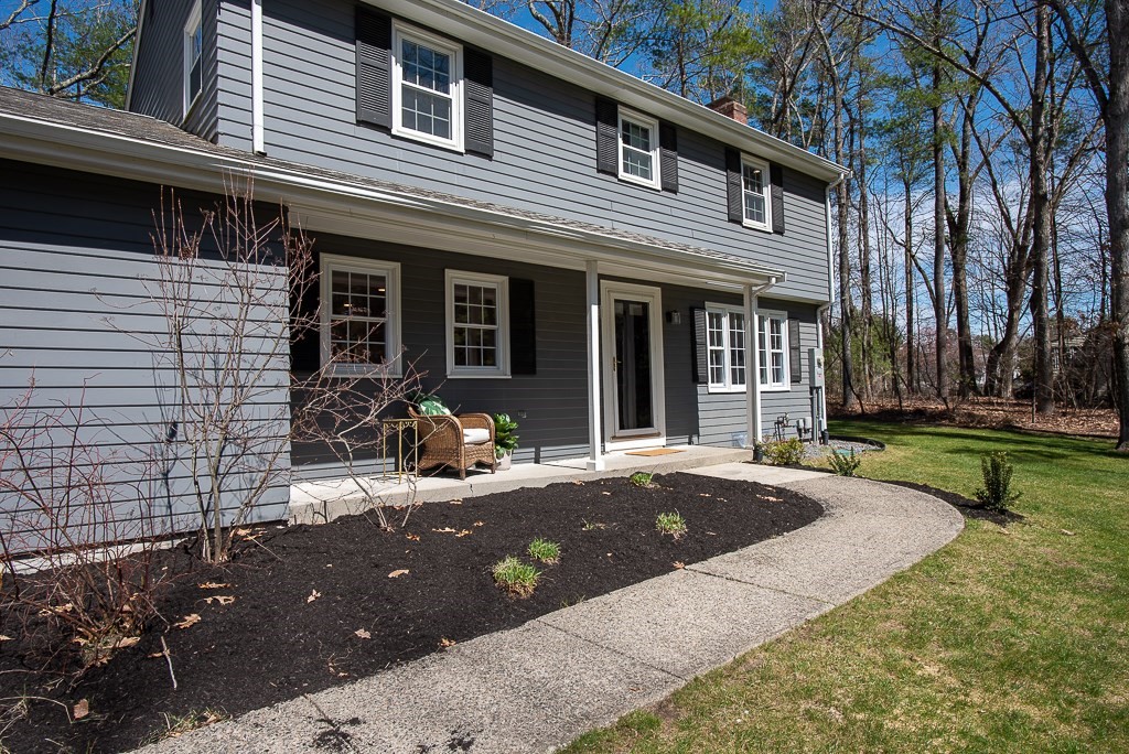 a view of a house with a patio