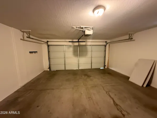 a view of a garage
