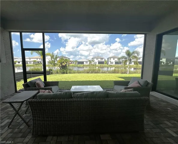 a view of outdoor space with sitting area