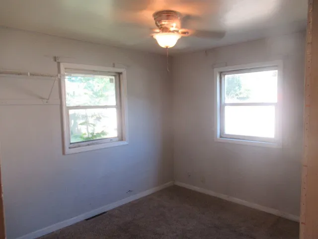an empty room with a window