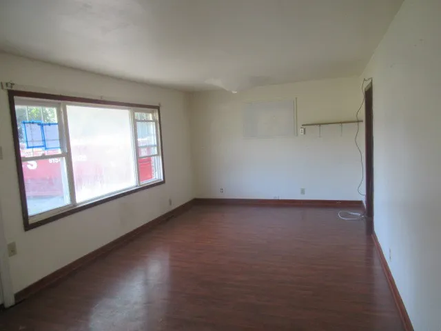 an empty room with a window