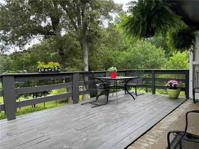 a building outdoor space with seating space