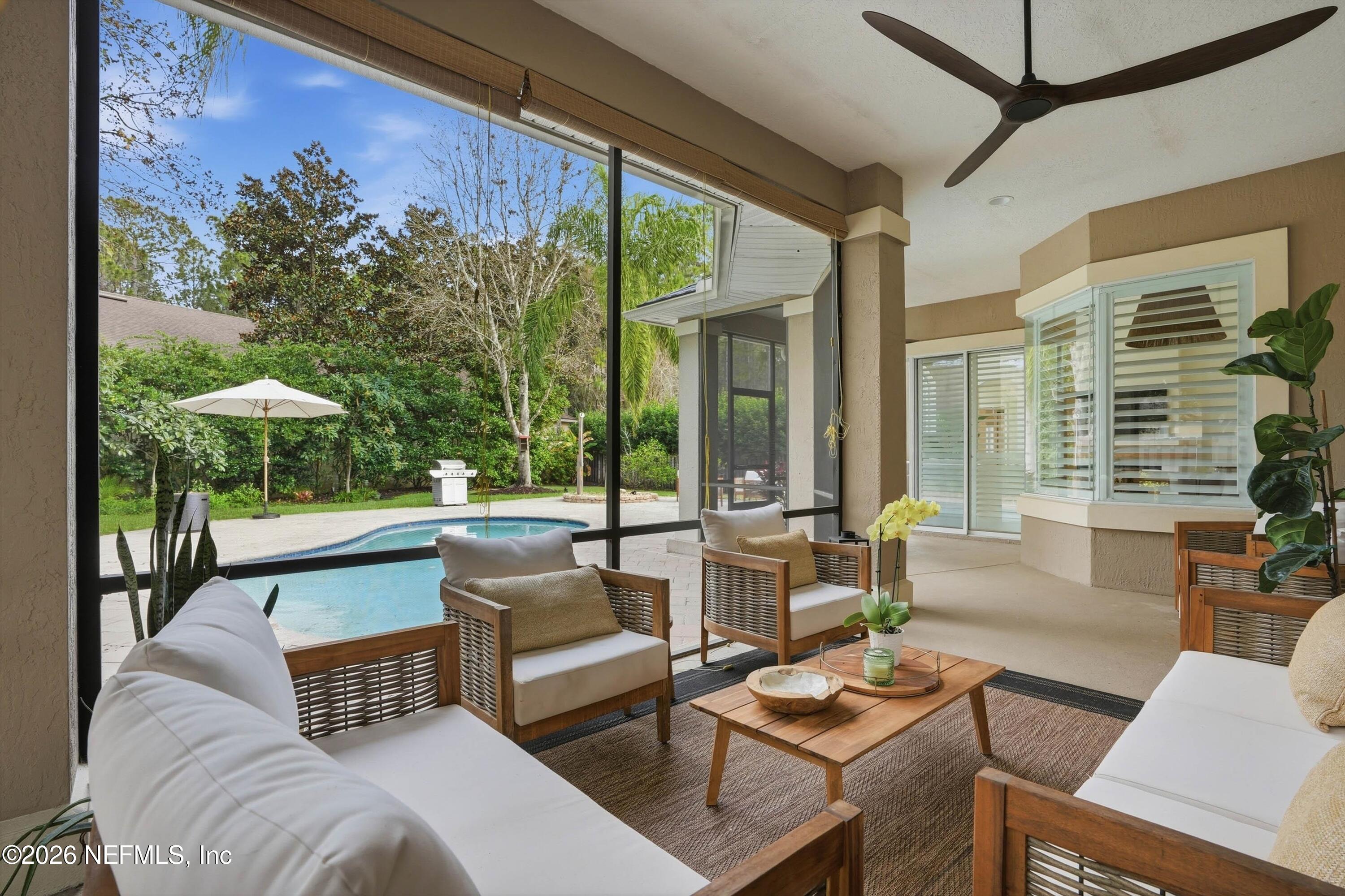 628 Pelham Road St. Augustine, FL 32092 - Photo 32 of 56 a living room with furniture and a large window