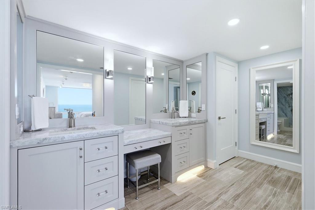 2425 Gulf Of Mexico Drive, Unit 6D Longboat Key, FL 34228 - Photo 27 of 50 Marble counters, dual sinks.