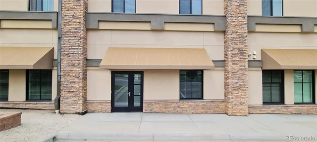 a front view of a building