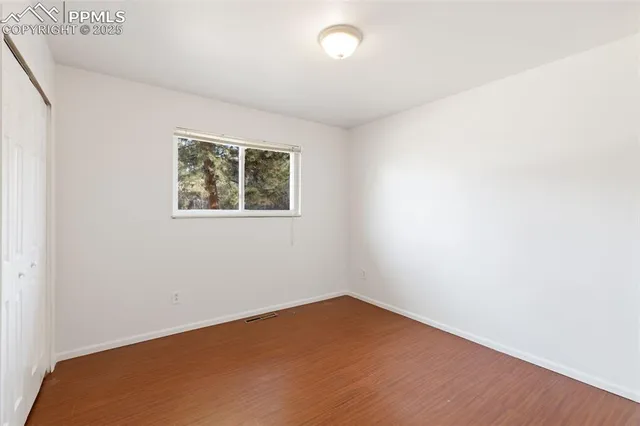 an empty room with a window