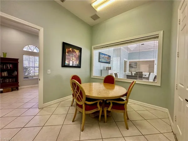 a view of empty room with shelves