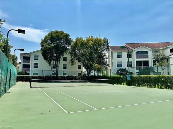 a view of a park with slide