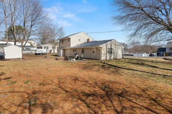 a backyard of a house