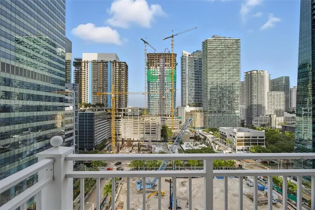 a view of a balcony with outdoor space