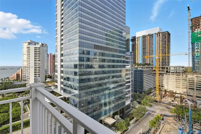 a view of a city with tall buildings