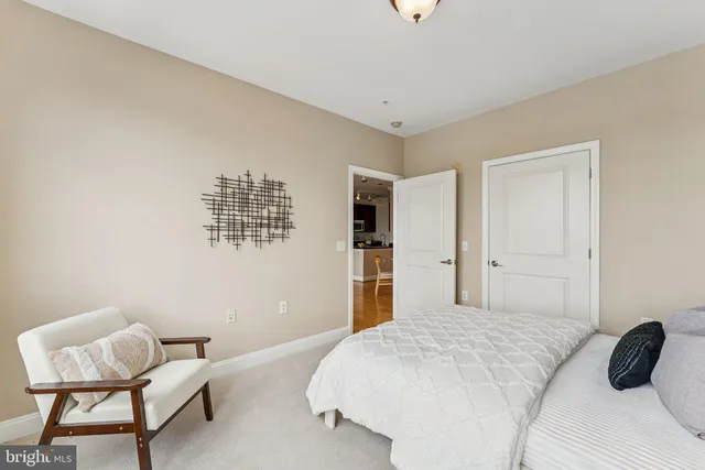 a view of hallway with shower