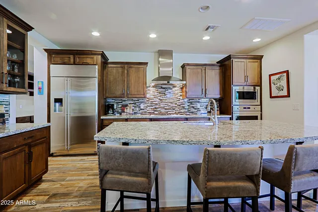 a close up view of racks on the wall