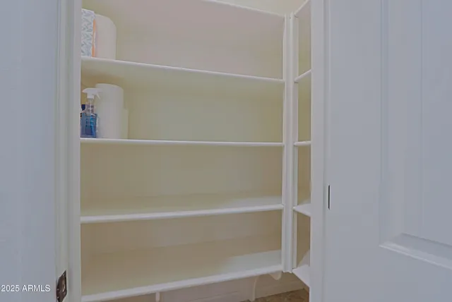 a dining room with a window