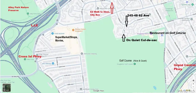 a view of a brick house with a large windows