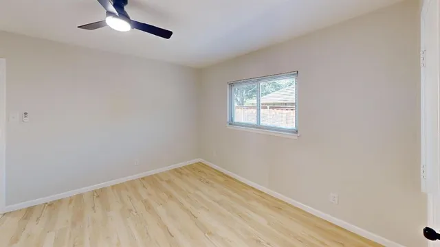 an empty room with a window