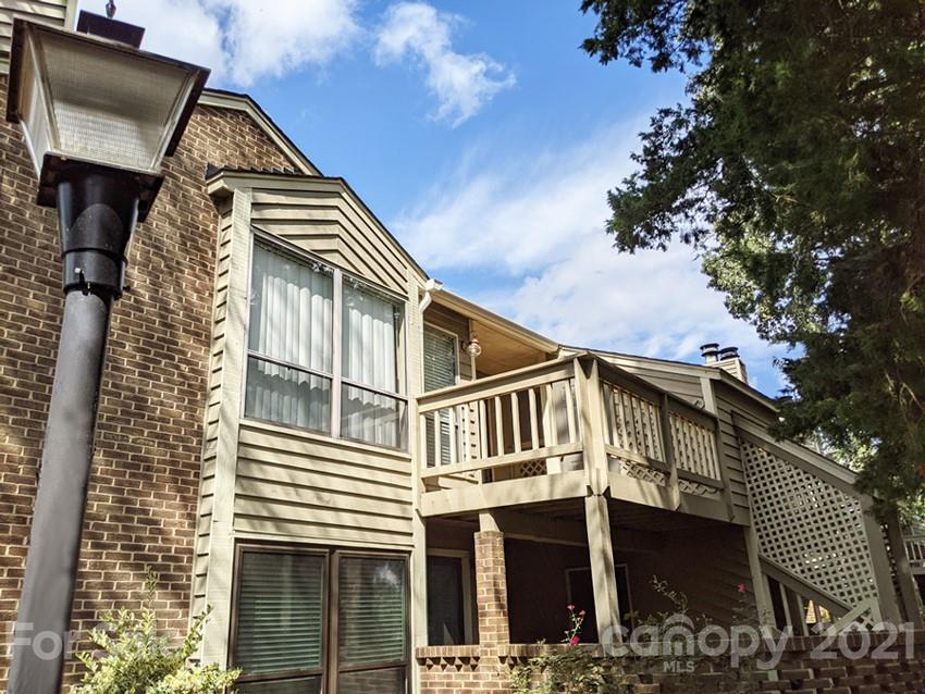a view of a house with a balcony