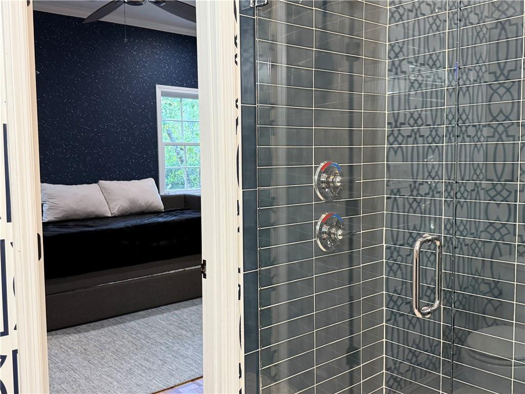 3508 Paces Place Northwest Atlanta, GA 30327 - Photo 15 of 25 a bathroom with a granite countertop white and blue walls