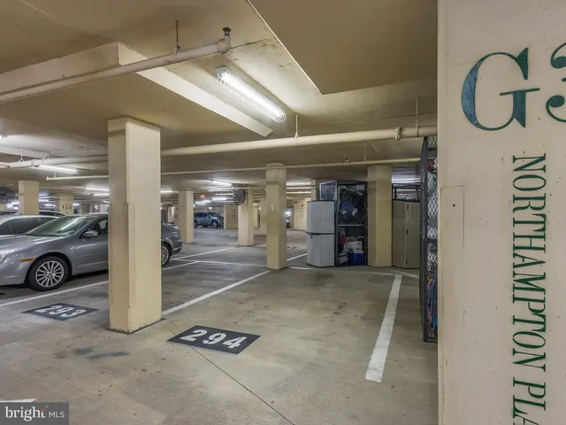 a view of parking garage