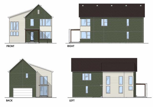 6709 Salt Marsh Road, Unit 448 South Jordan, UT 84009 - Photo 5 of 15 Architectural Drawings. Presenting four exterior elevations of the property